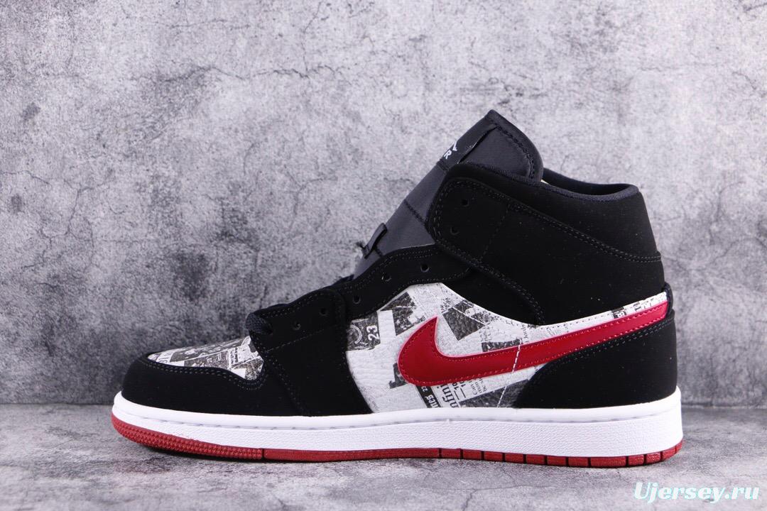 Air Jordan 1 Mid SE Newspaper