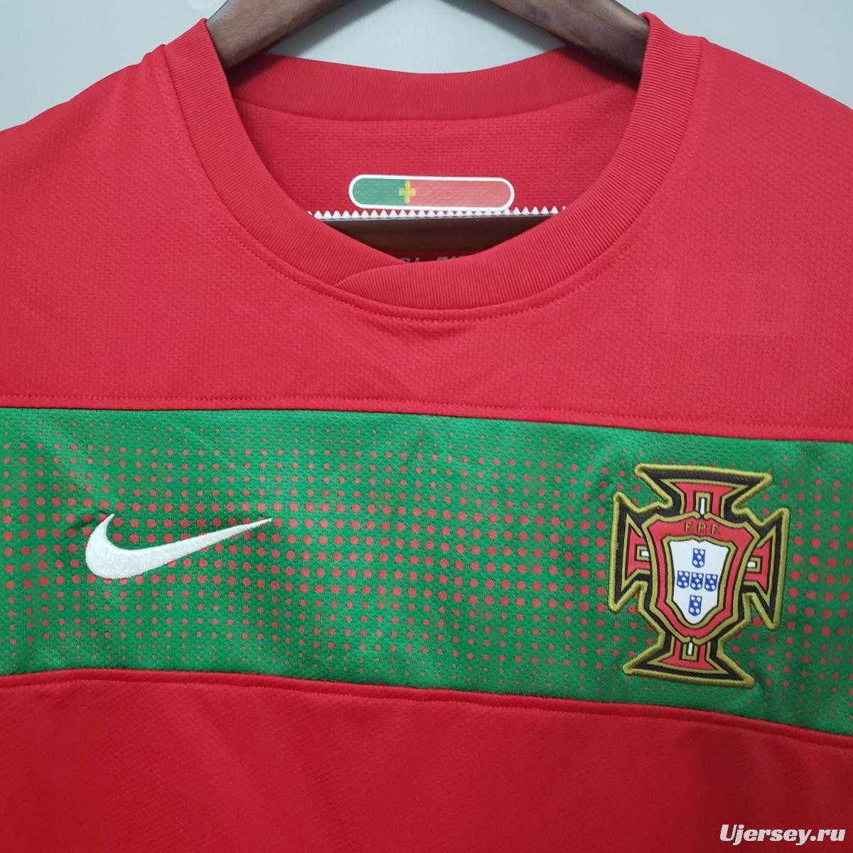 2010 Portugal red Camisa de futebol retro Soccer Jersey