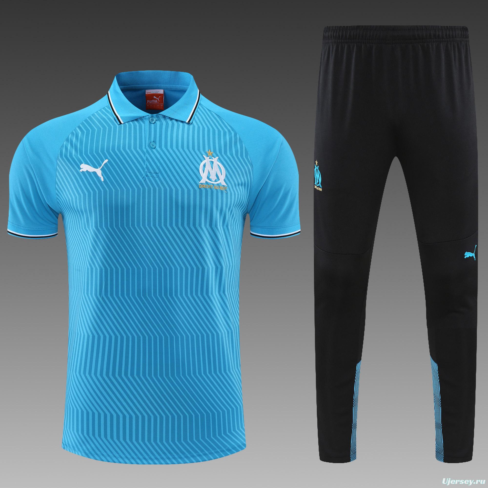 Olympique de Marseille POLO kit Royal Blue (not supported to be sold separately)