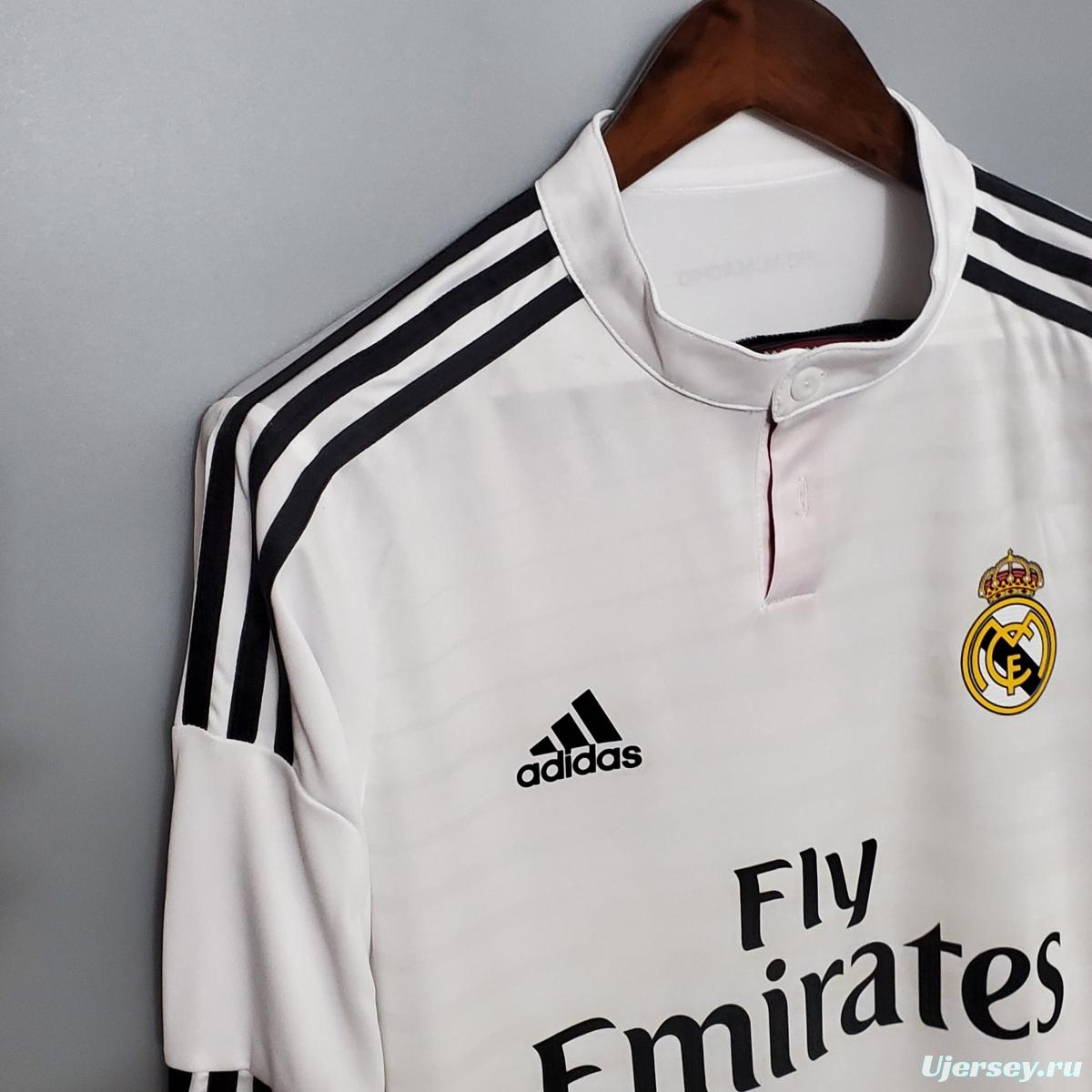 Retro Long Sleeve Real Madrid 14/15 home Soccer Jersey