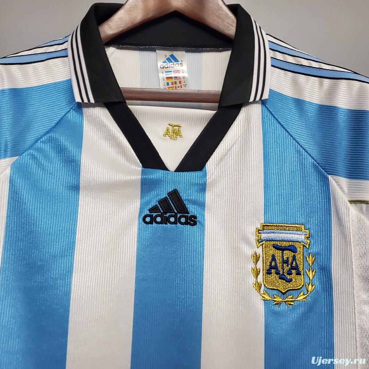 Retro Argentina 1998 home Soccer Jersey