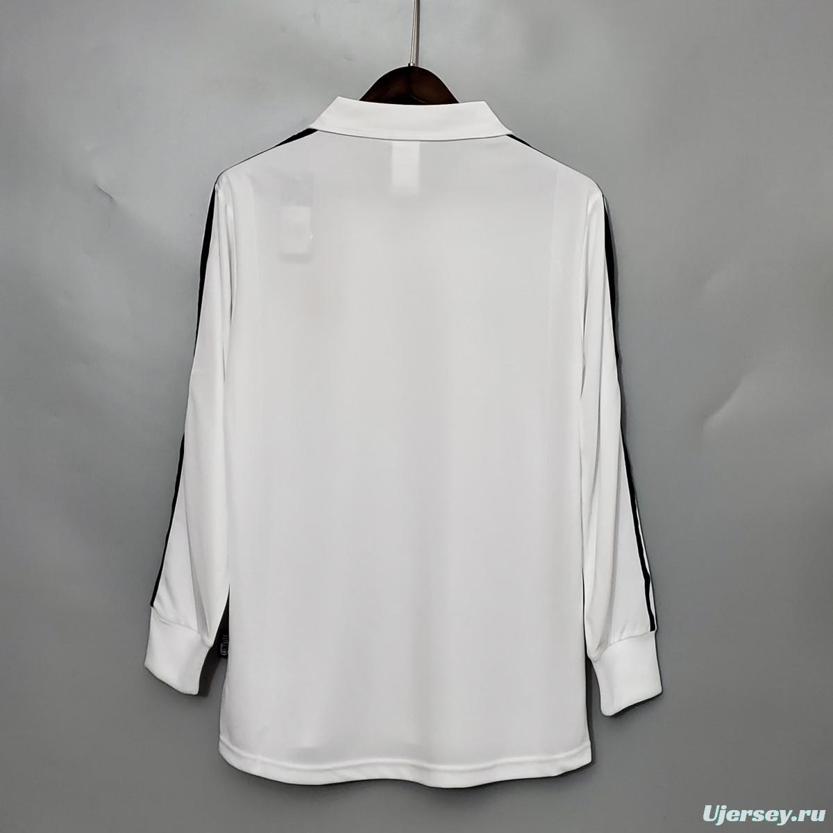 Retro Long Sleeve 01/02 Real Madrid Home Champion league Jersey (No Sponsor)