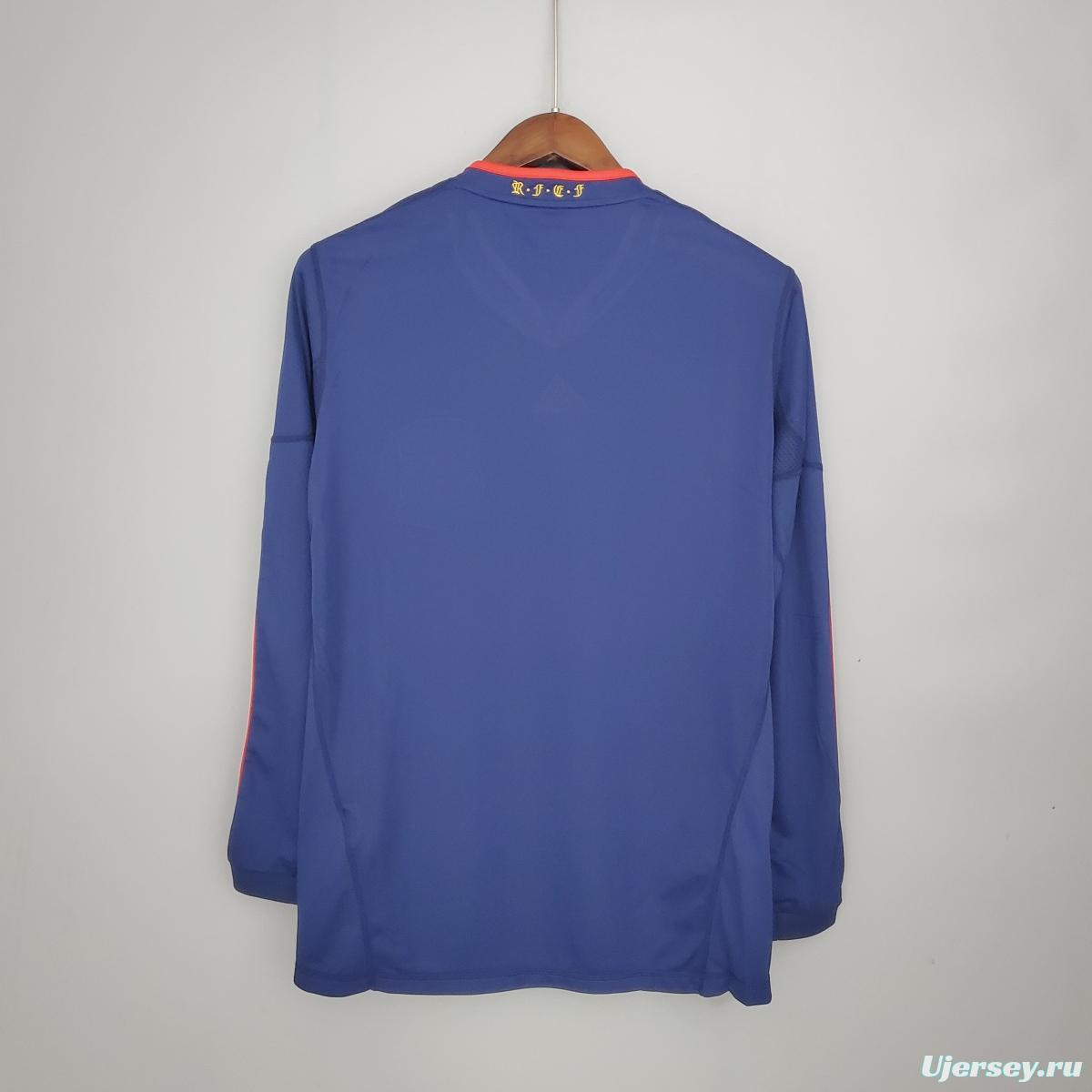 Retro long sleeve Spain 2010 away Soccer Jersey