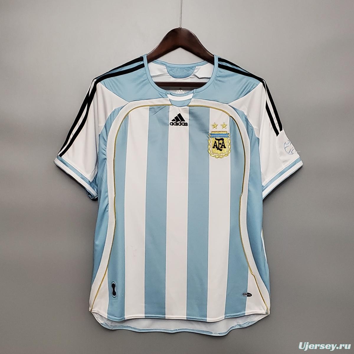 Retro 2006 Argentina home Soccer Jersey