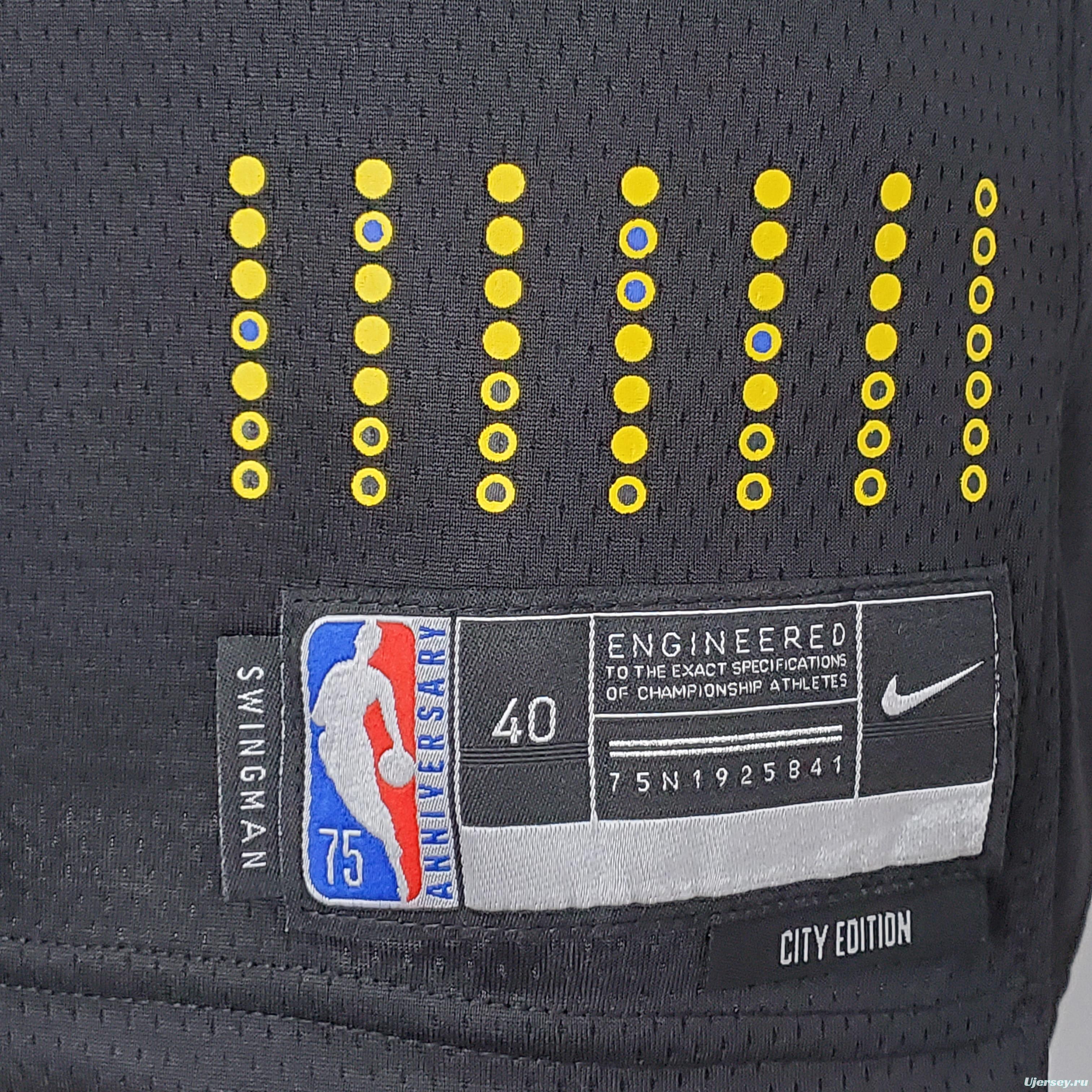 2022 75th Anniversary Golden State Warriors Curry #30 Mexico Edition Black NBA Jersey