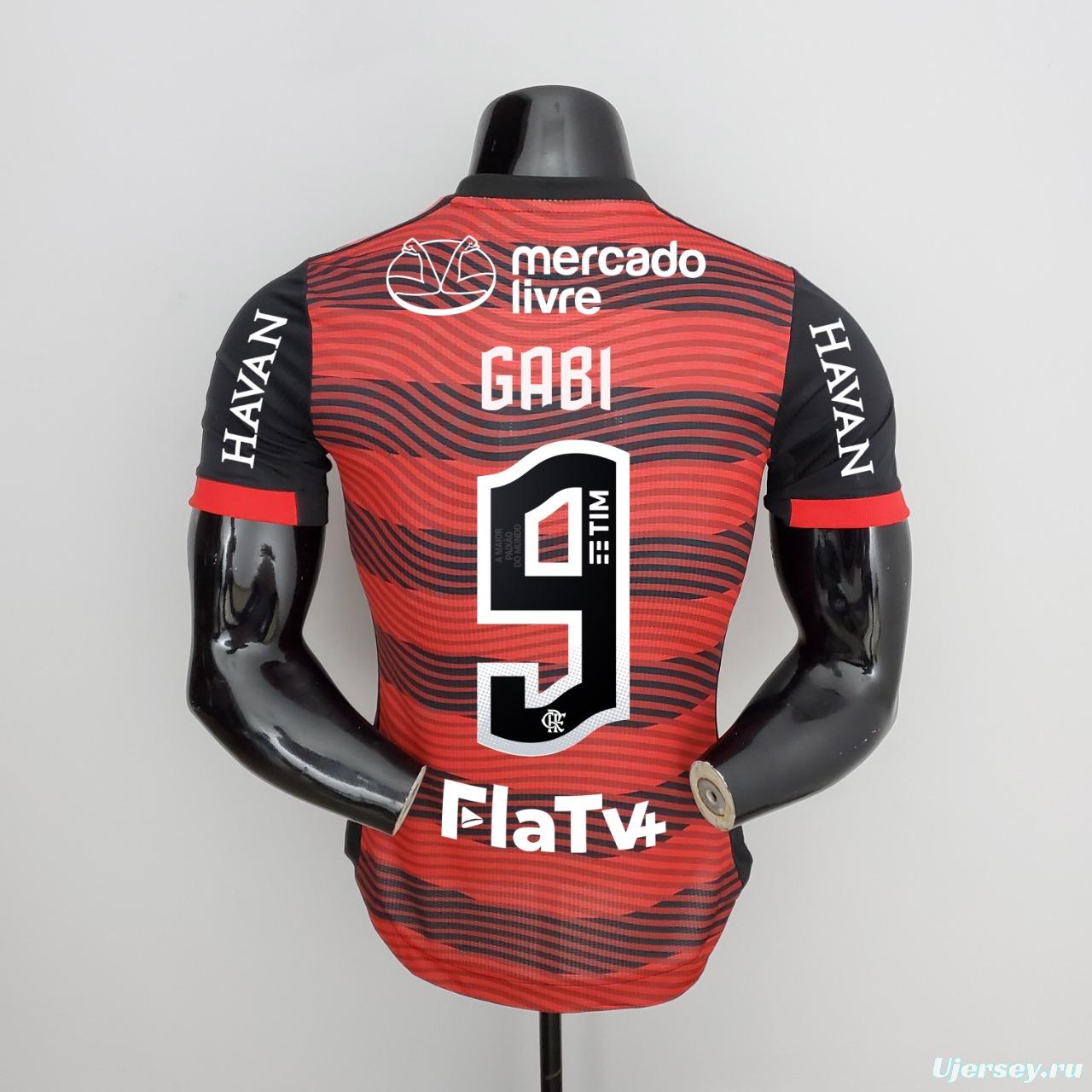 22/23 all sponsor player version flamengo home Soccer Jersey