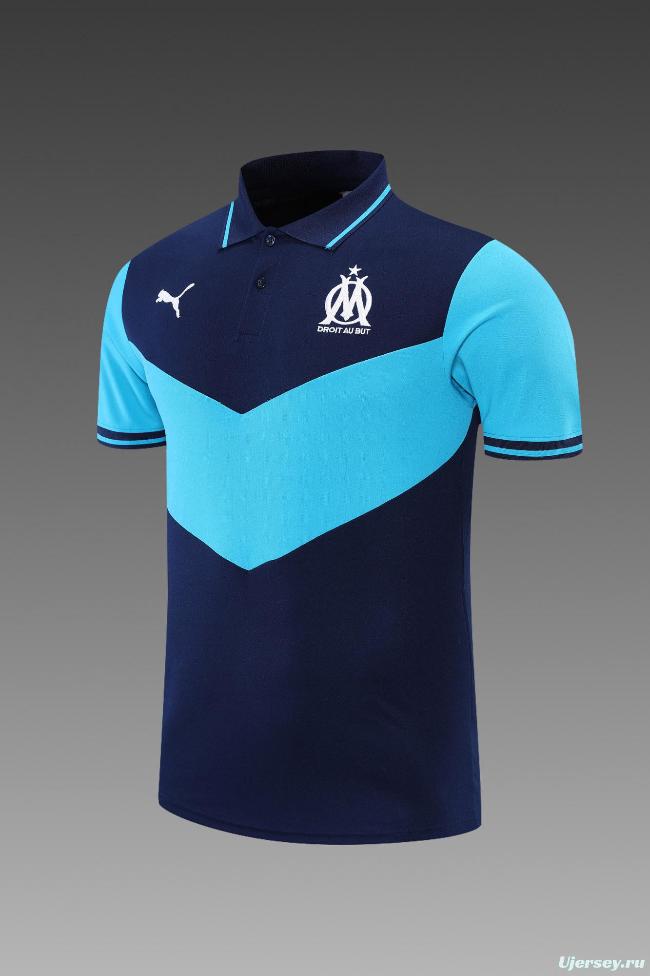 Olympique de Marseille POLO kit royal blue (not sold separately)