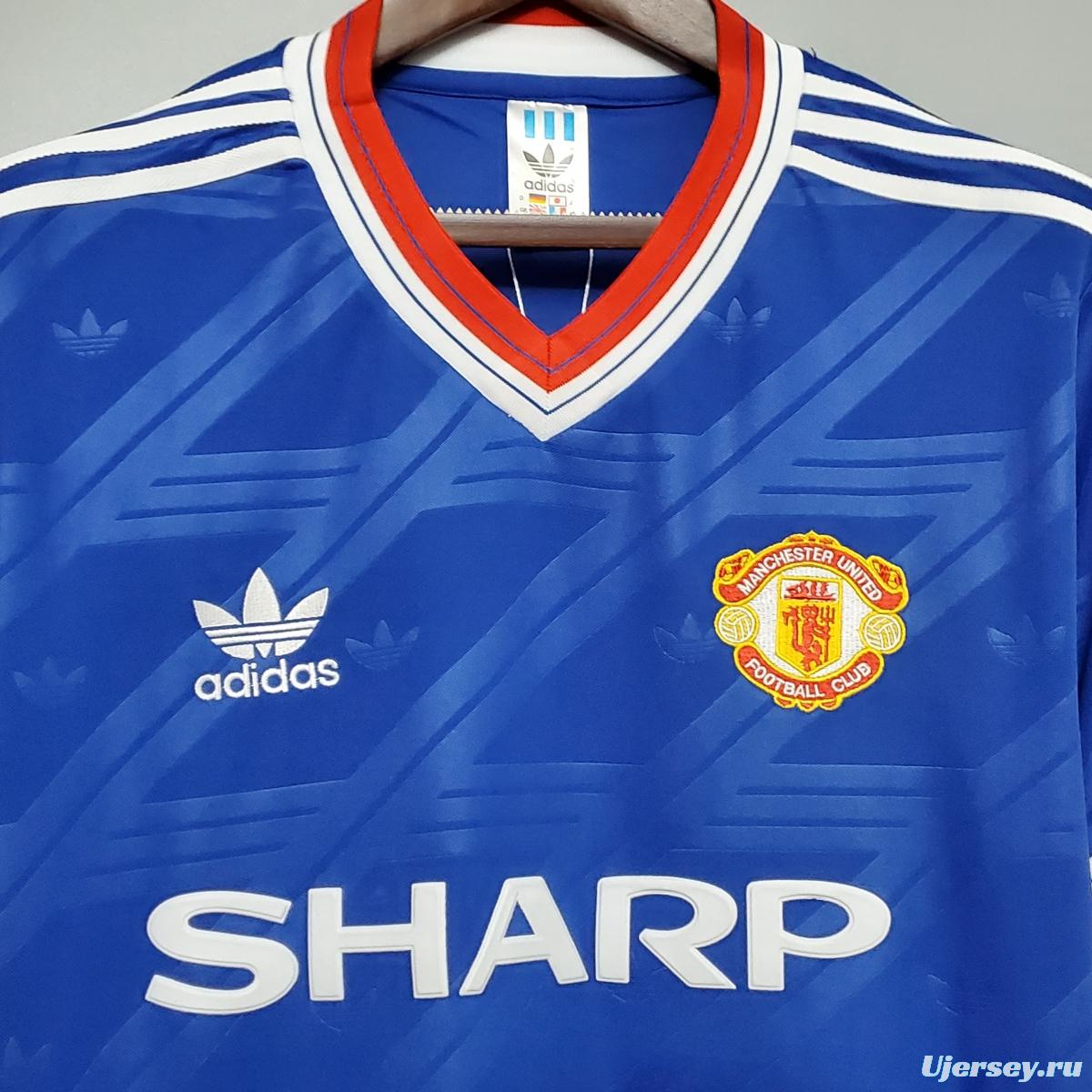 Retro 86/88 Manchester United third away Soccer Jersey