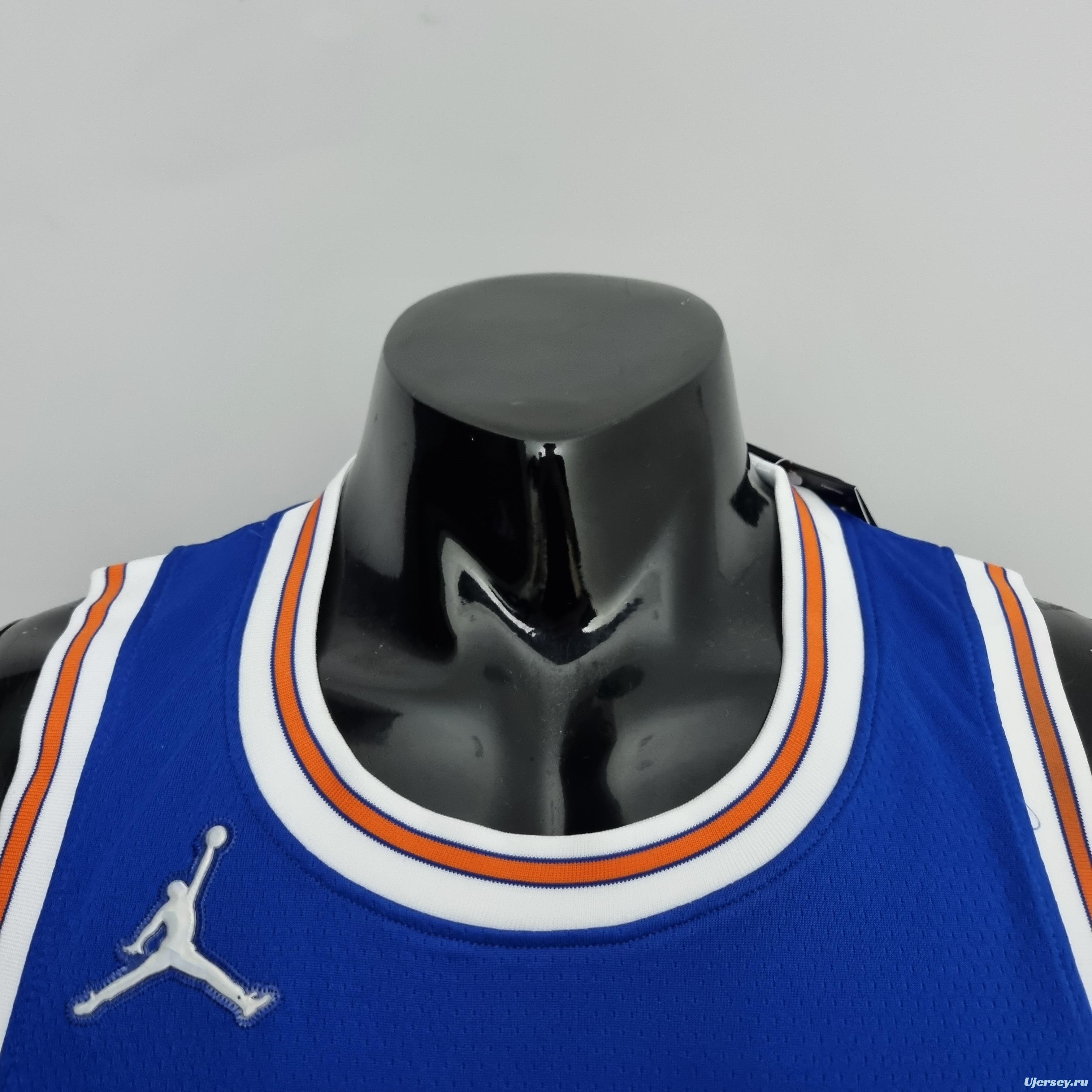 75th Anniversary Randle #30 New York Knicks Jordan Limited Blue NBA Jersey