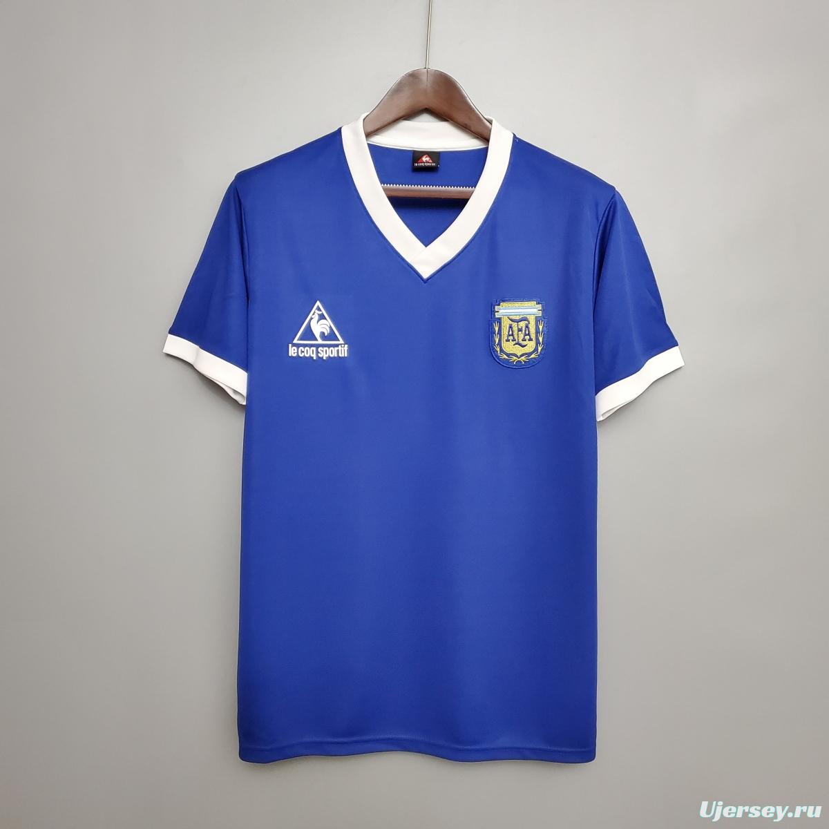 Retro Argentina 1986 away Soccer Jersey