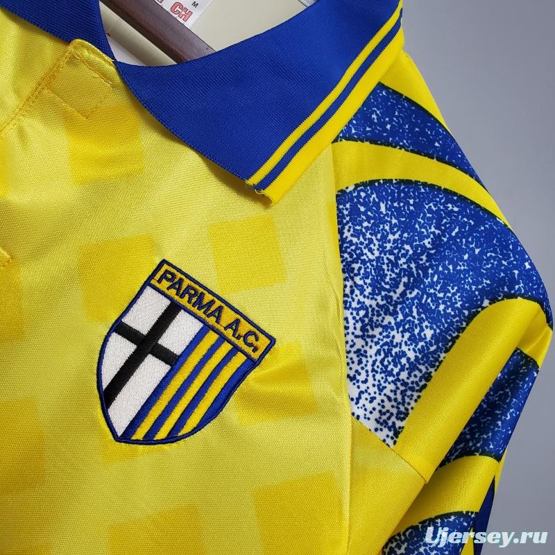 Retro Parma 95/97 Yellow Soccer Jersey