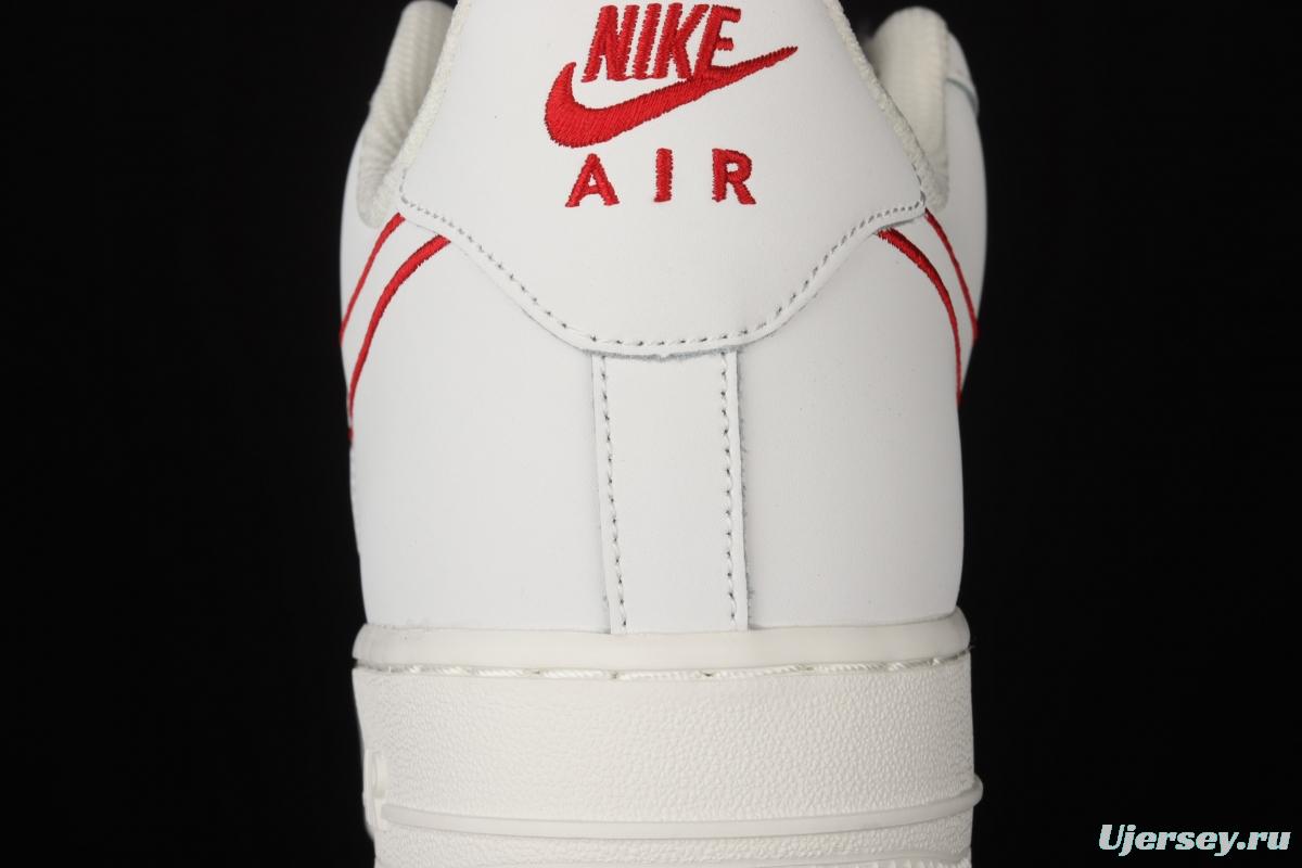 NIKE Air Force 1x07 Low rice white red electric embroidery hook low-top casual board shoes CL6326-108