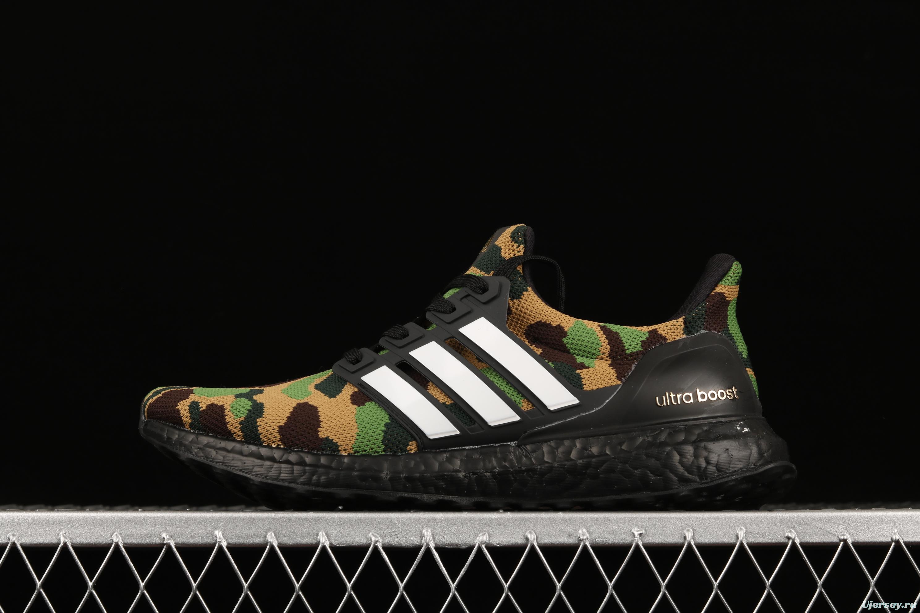 Bape x Adidas Ultra Boost Green Camo F35097 1.0 early generation UB leisure sports jogging shoes