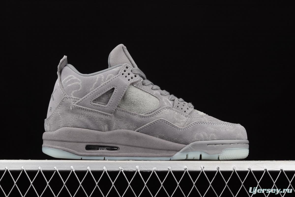 Kaws x Air Jordan 4 Black AJ4 luminous muntjac gray limited edition 930155-003
