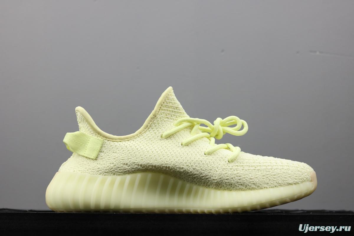 Adidas Yeezy 350V2 Real Boost Basf F36980 Darth Coconut 350 second generation light yellow original BASF popcorn