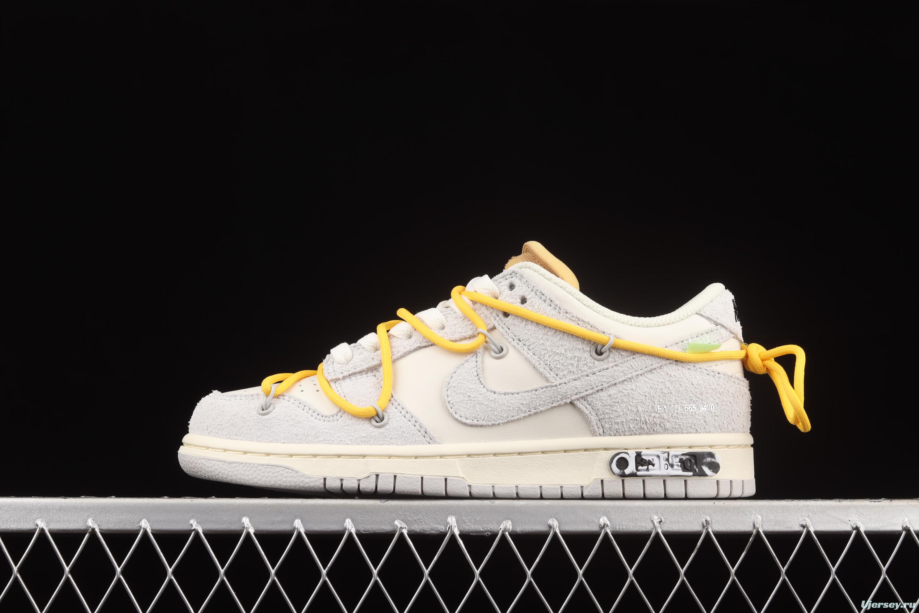 OFF-White x NIKE DUNK Low OW suede SB buckle rebound fashion casual board shoes DJ0950-109