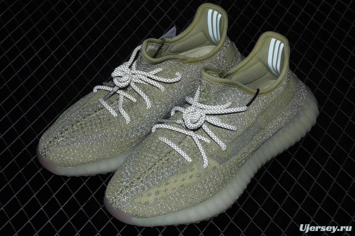 Adidas Yeezy 350 Boost V2 FV3255 Darth Coconut 350 second generation hollowed-out silk yellow star matching BASF popcorn