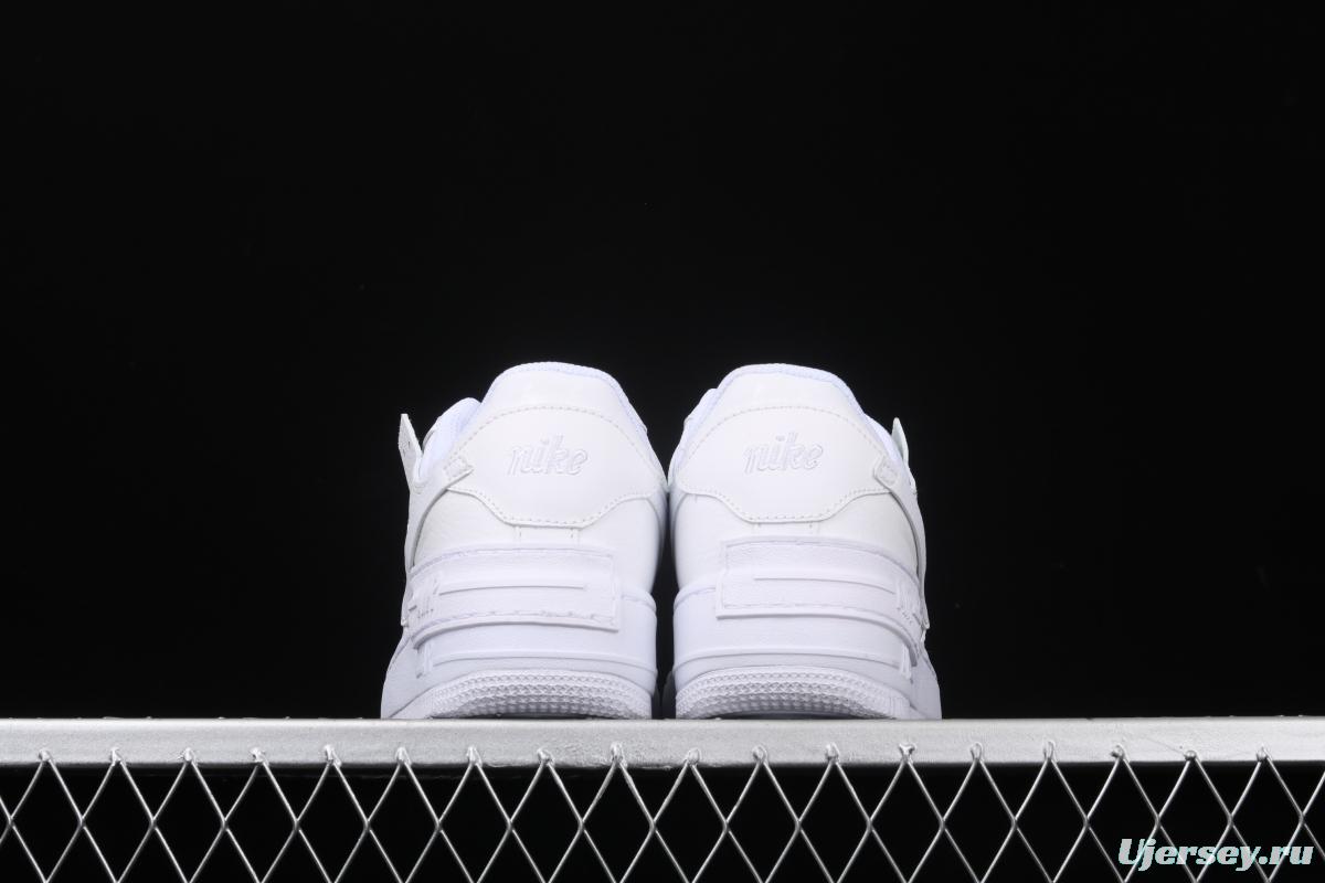 NIKE Air Force 1 ShAdidasow all white light weight heightened low-top white board shoes CI0919-100