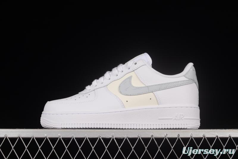 NIKE Air Force 1'07 Lx small hook white silver low-top sneakers DV2237-100