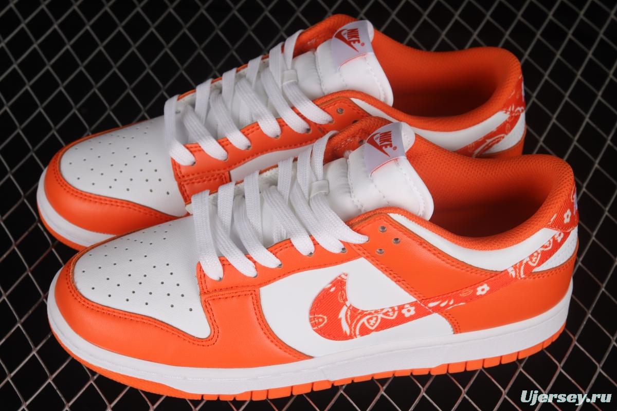 NIKE DUNK Low Cashew Blossom White Orange SB Buckle Breakbackboard Fashion Casual Sneakers DH4401-103