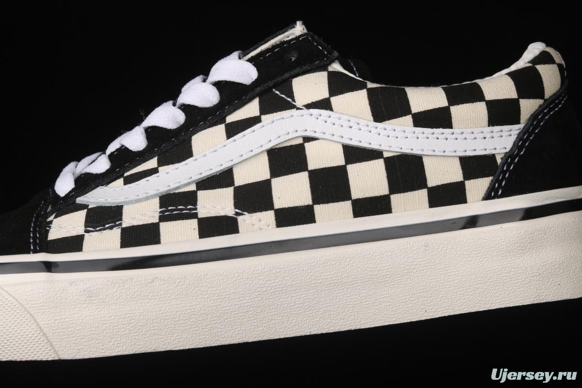 Vans Old Skool DX Anaheim American black and white checkerboard check low upper board shoes VN0A38G2OAK