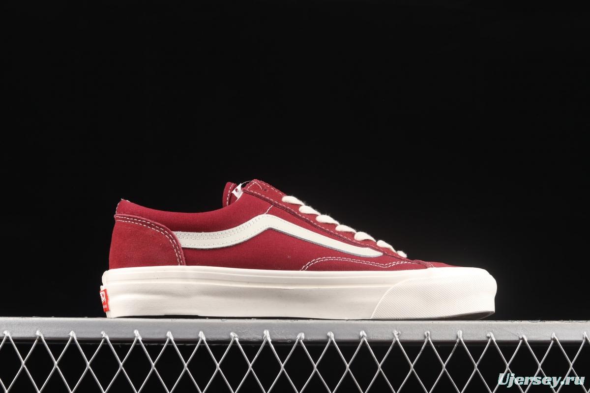 Vans Vault OG Style 36 Lx Vance high-end retro suede canvas spliced low-top shoes VN0A4BVE9X7