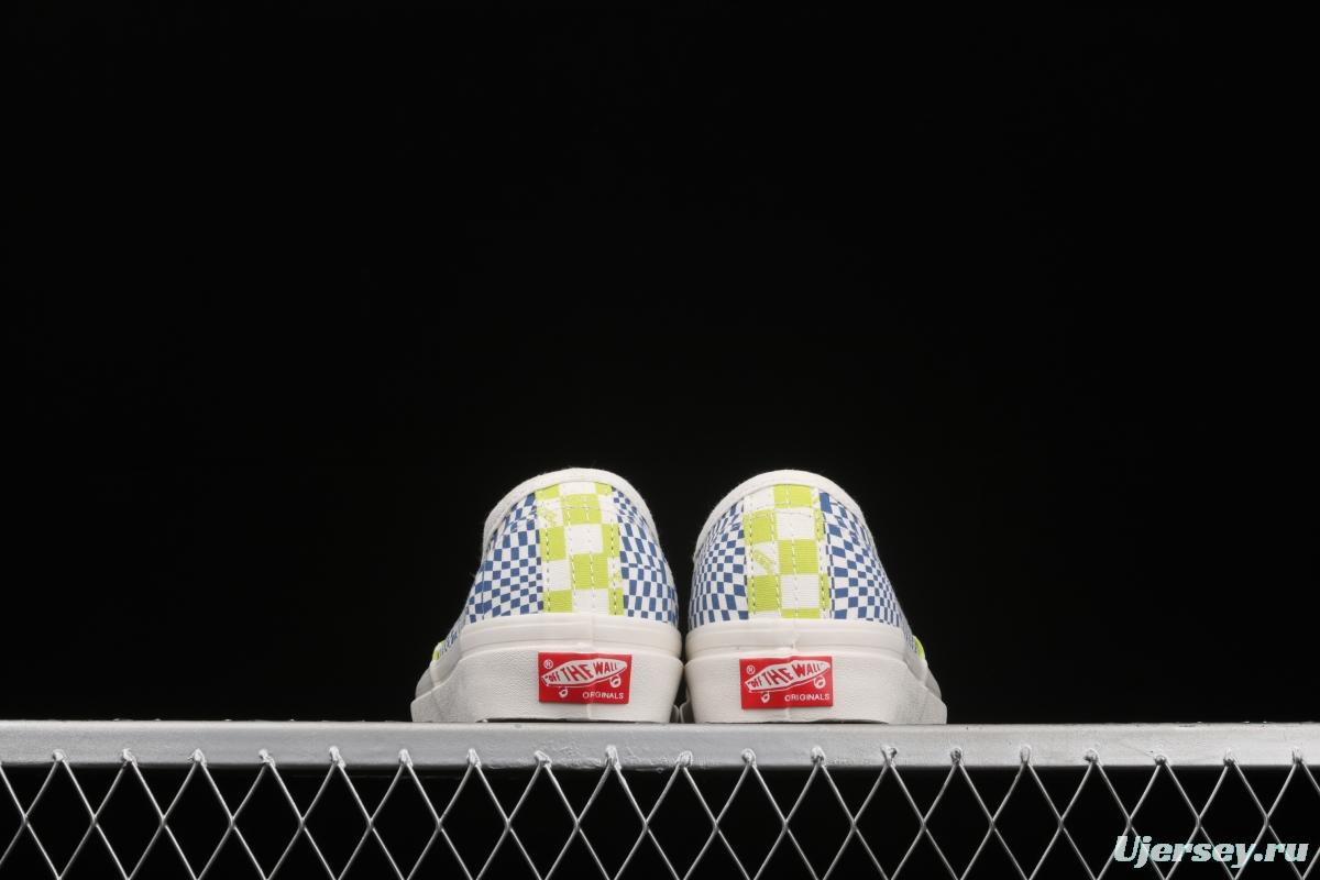 Vans Vault OG Authentic Lx high-end branch line impact color checkerboard retro low-side canvas skateboard shoes VN0A4BV91XQ1