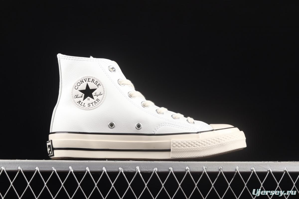 Converse Chuck 70 Converse white leather high-top casual board shoes 167064C