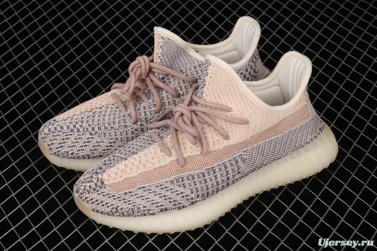 Adidas Yeezy 350 Boost V2 Ash Pear GY7658 Darth Coconut 350 second generation hollowed-out gray pearl color matching