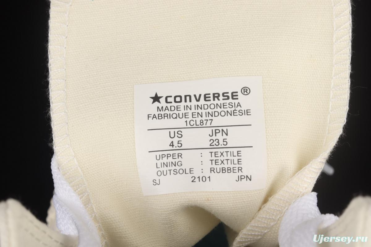 Converse All Star x CDG 2021 Sichuan Jiubao Ling co-named 1CL877 high-top casual board shoes.