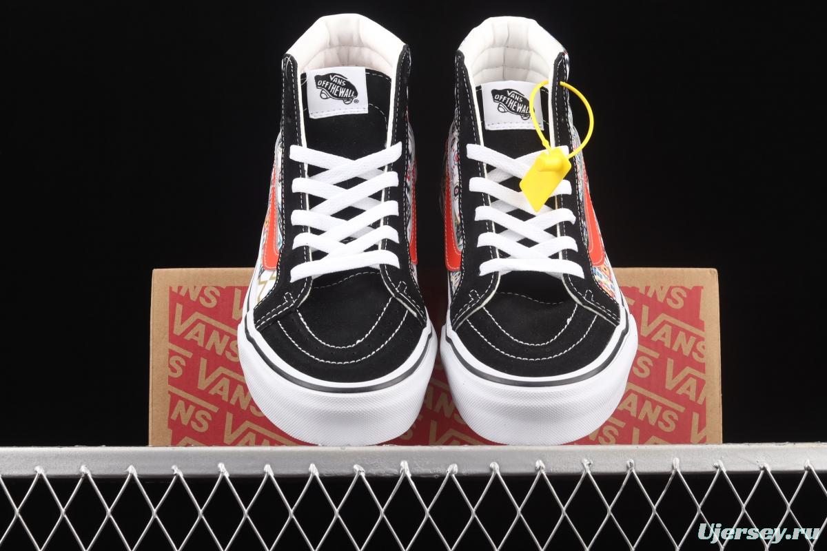 Vans Sk8-Hi Moroccan style theme series high top leisure sports shoes VN0A4BV8687