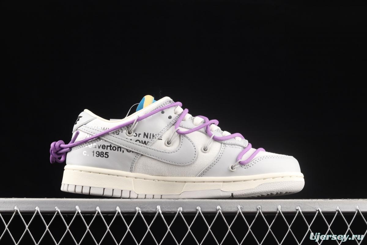 OFF-White x NIKE DUNK Low OW gray SB buckle rebound fashion casual board shoes DM1602-125