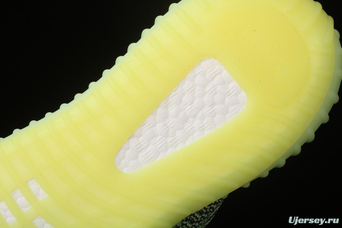 Adidas Yeezy Boost 350V2 Yeezreel FW5191 Darth Coconut 350 second generation hollowed-out black and yellow luminous angel color