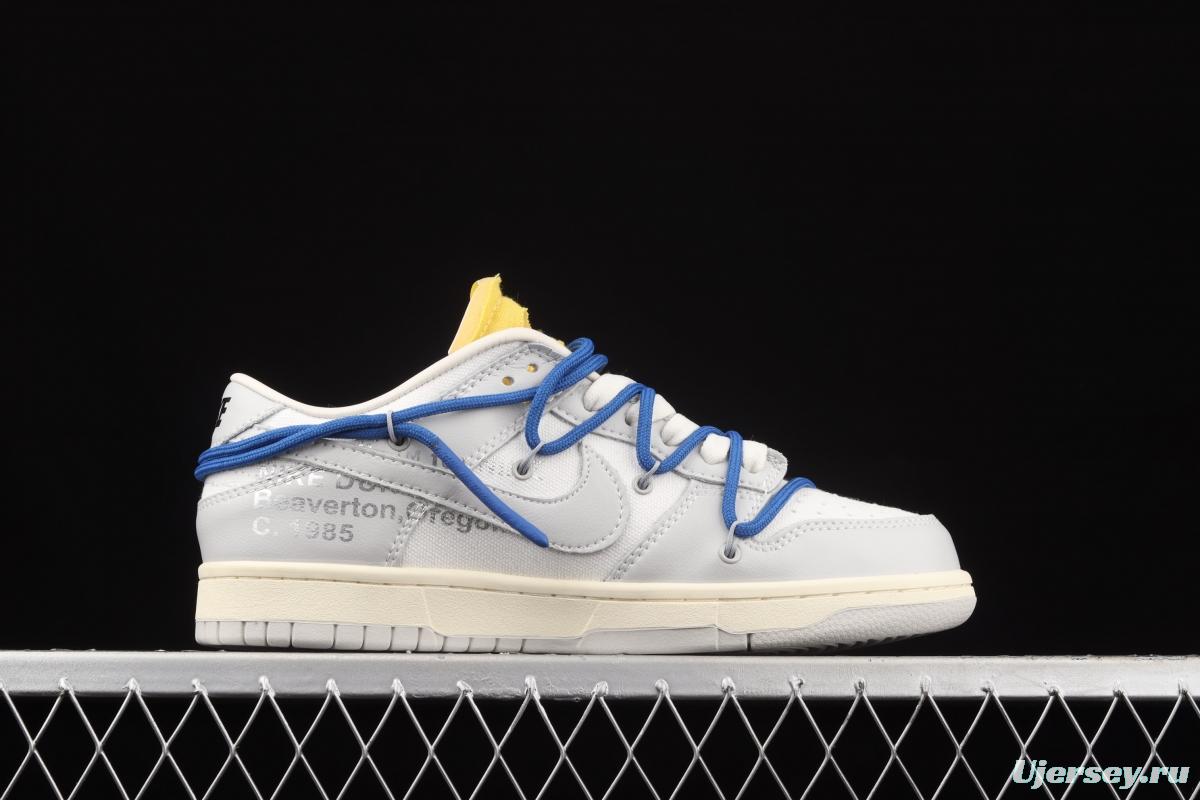 OFF-White x NIKE DUNK Low 04 of 50 OW Grey Leisure Sports Skateboard shoes DM1602-112