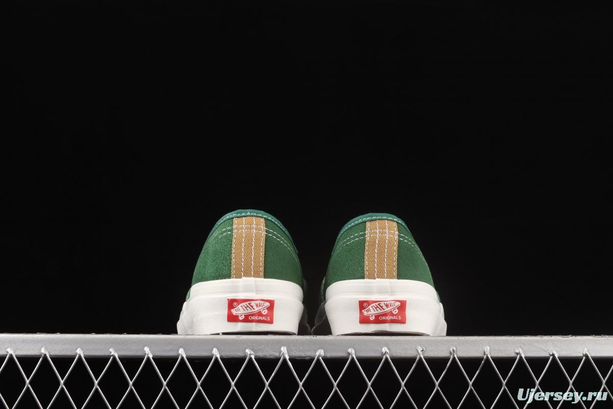 Vans OG Authentic Lx green suede vulcanized low upper shoes VN0A4BV94JG
