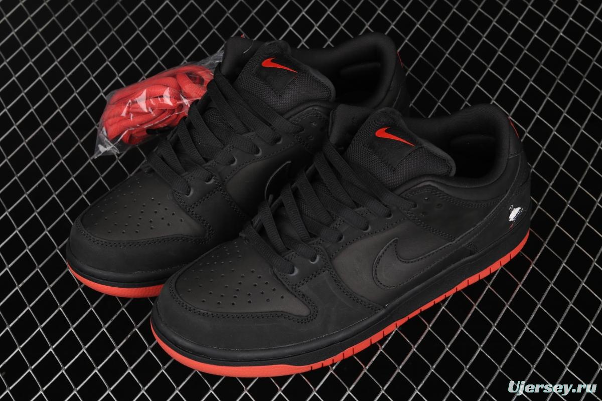 Black Pigeon x NIKE SB DUNK low Trd QS black pigeon retro low-side leisure sports skateboard shoes 883232-008