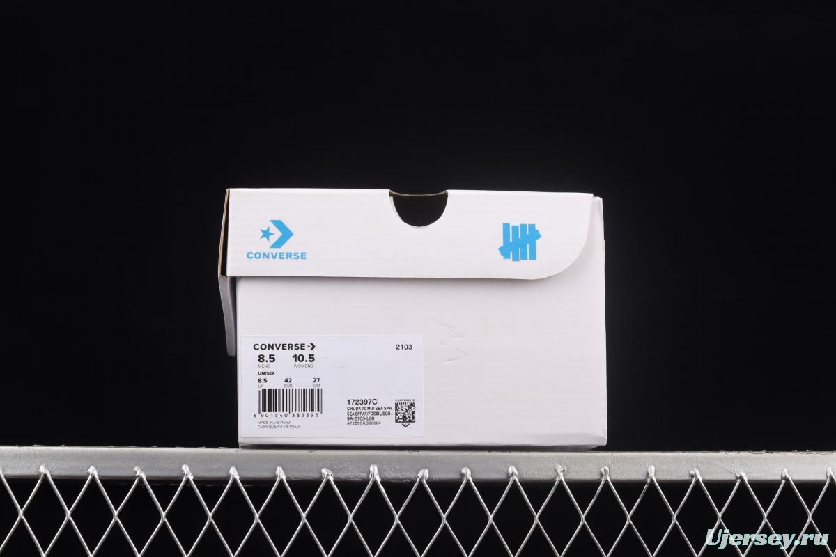 UNDEFEATED x Converse Half Chuck 70 Mid year of the Tiger pattern limited high-top casual board shoes 172397C