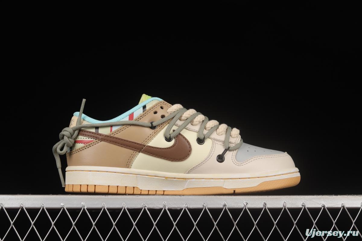 NIKE DUNK Low SE Free .99 Cashew Flower SB Buckle Shredded Backboard Fashion Casual Sneakers DH0952-001