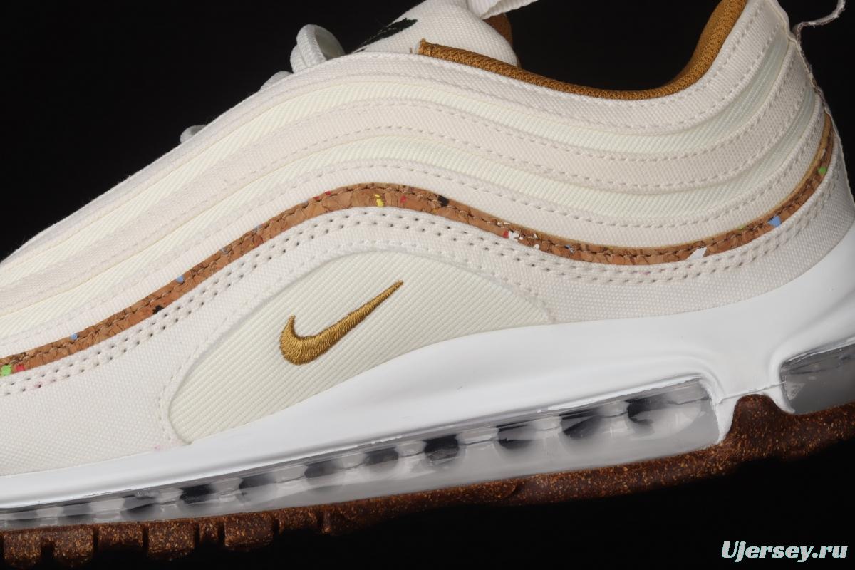 NIKE Air Max 97 SE bullet milk tea embroidered air cushion running shoes DC4012-100