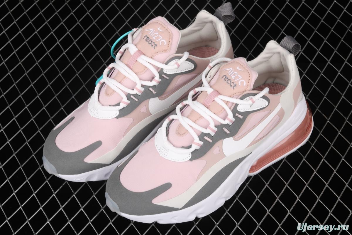 NIKE Air Max 270React new high-frequency mesh function half-palm air cushion running shoes CI3899-500