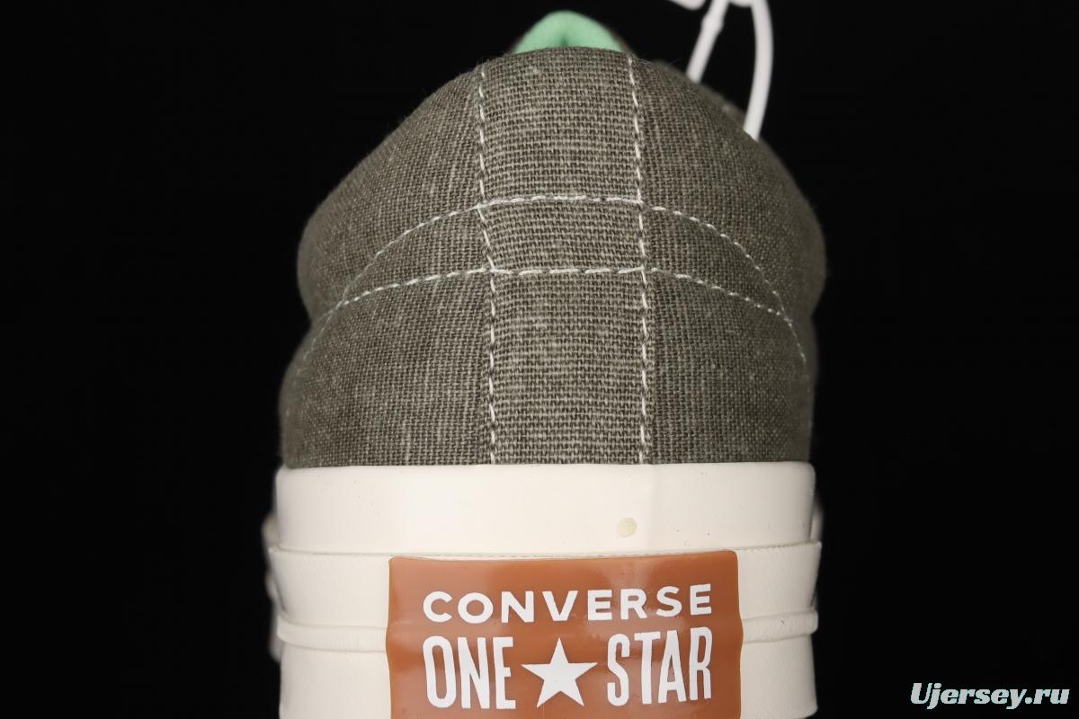 Converse One Star Sunbaked Converse washing one-star green low-top casual board shoes 164361C