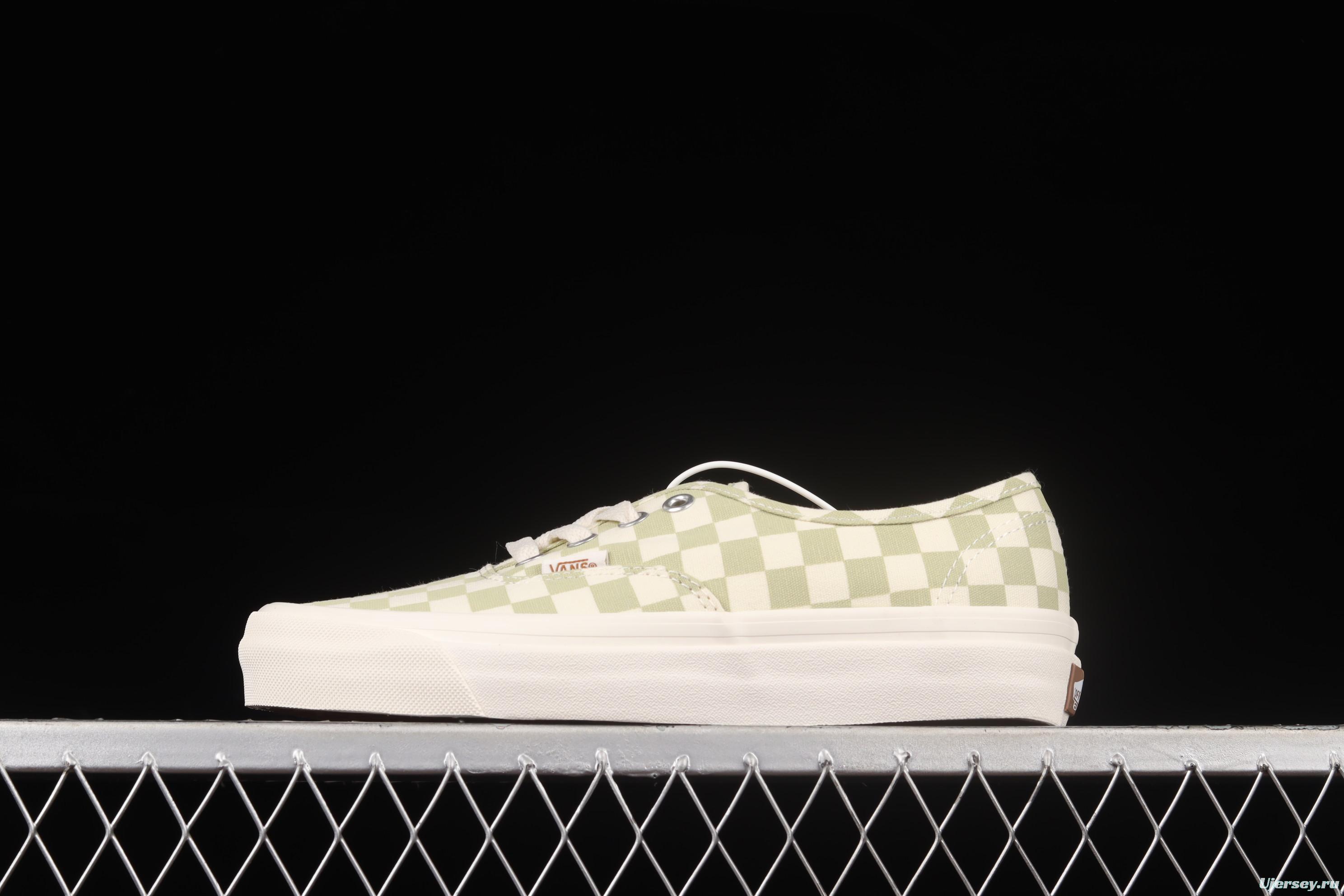 Vans Authentic Anaheim series classic green and white checkered low-top casual board shoes VN0A5HZS9F0
