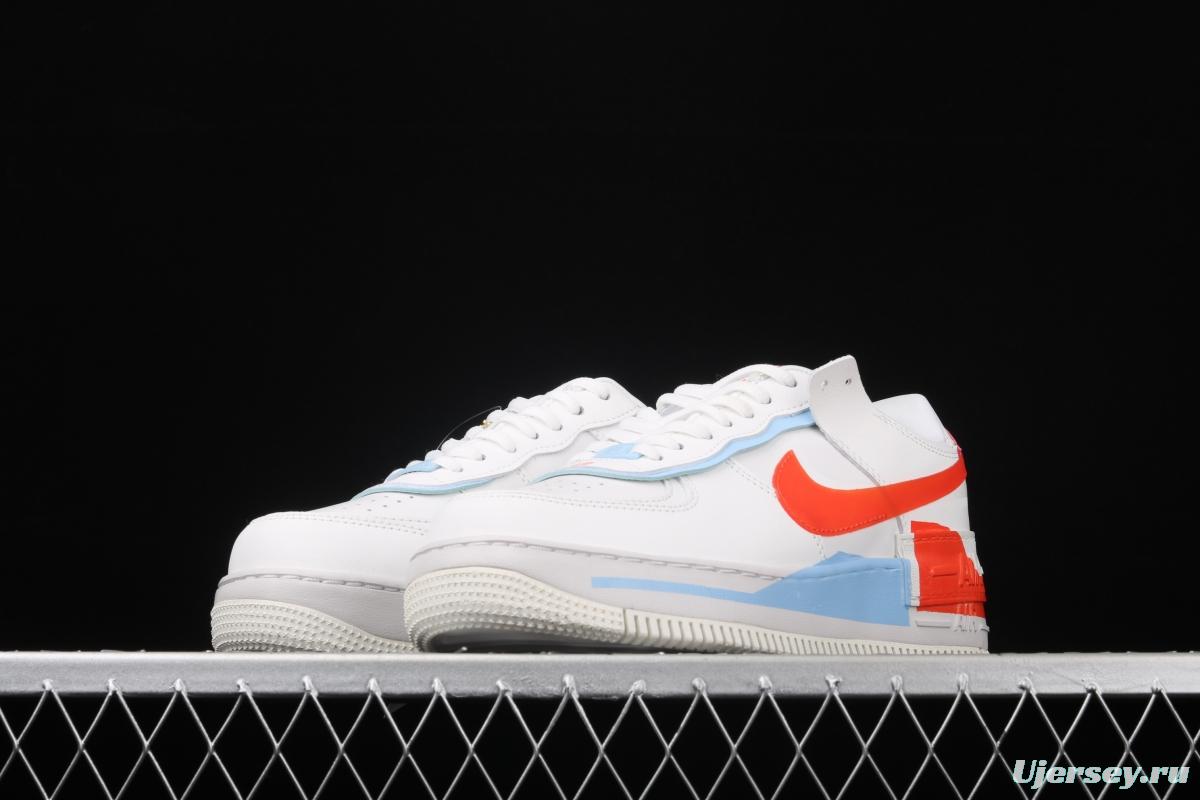 NIKE Air Force 1 ShAdidasow light weight heightened low-top board shoes CQ9503-100