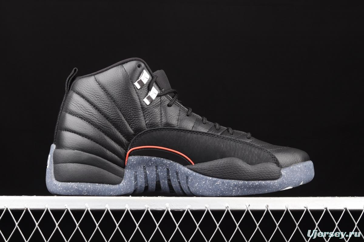 Air Jordan 12 Retro 2 2 Black Samurai first layer authentic carbon basketball shoes DC1062-006
