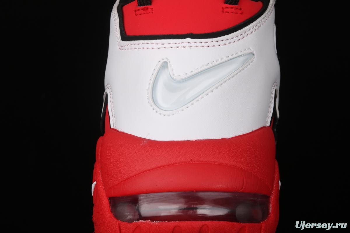 NIKE Air More Uptempo 96 QS Hoop Pack Pippen original series classic high street leisure sports culture basketball shoes red, white and black bull CD9402-600