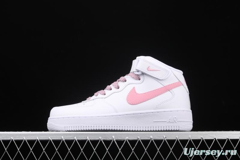 NIKE Air Force 11607 Mid white powder 3M reflective casual board shoes 366731-911