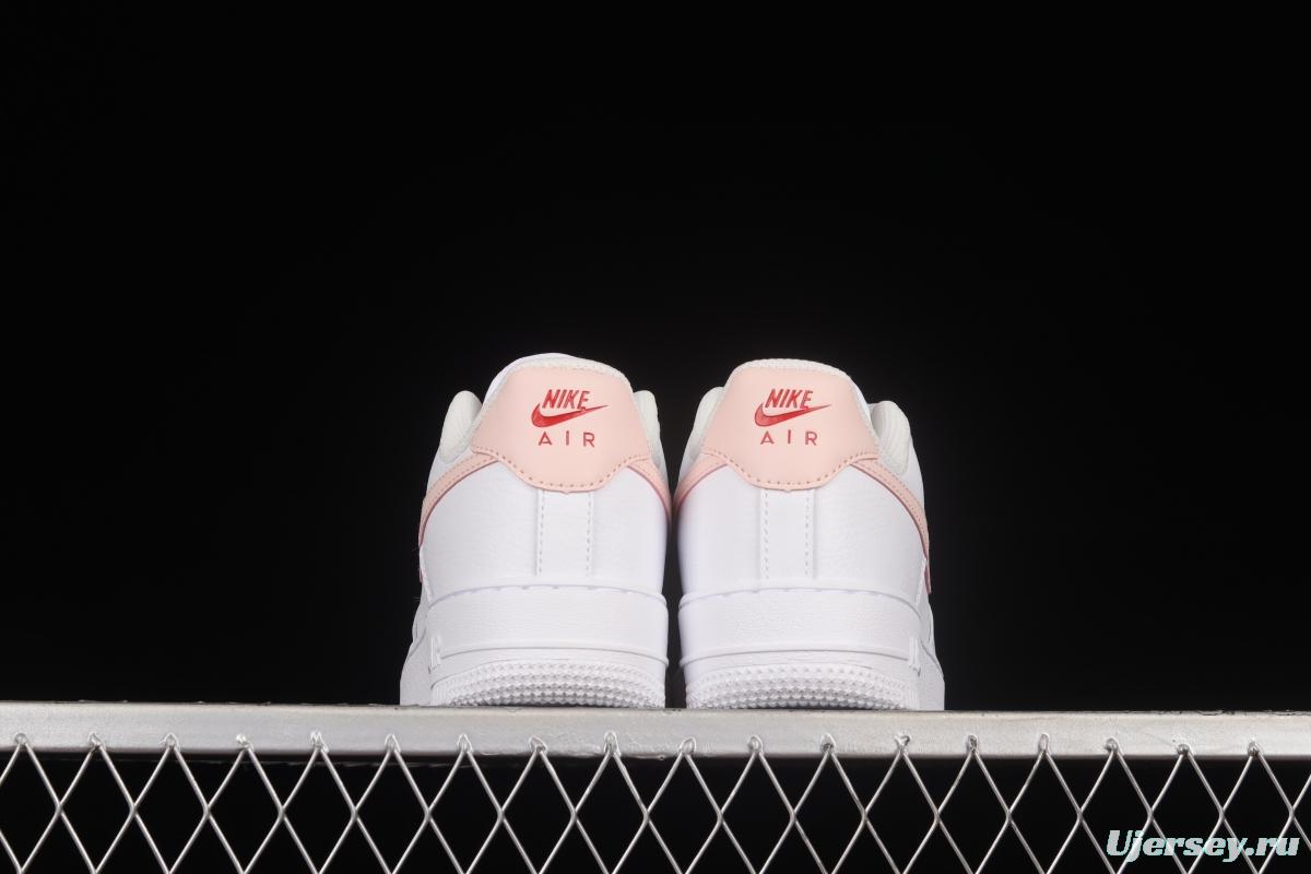 NIKE Air Force 1'07 Low White Pink Hook Low Casual Sneakers 315115-167