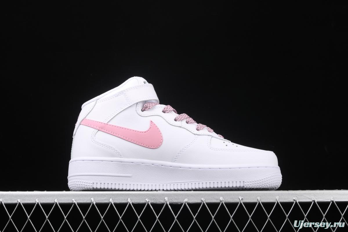 NIKE Air Force 11607 Mid white powder 3M reflective casual board shoes 366731-911