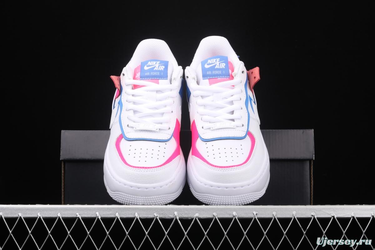 NIKE Air Force 1 ShAdidasow light weight heightened low-top board shoes CU3012-111,