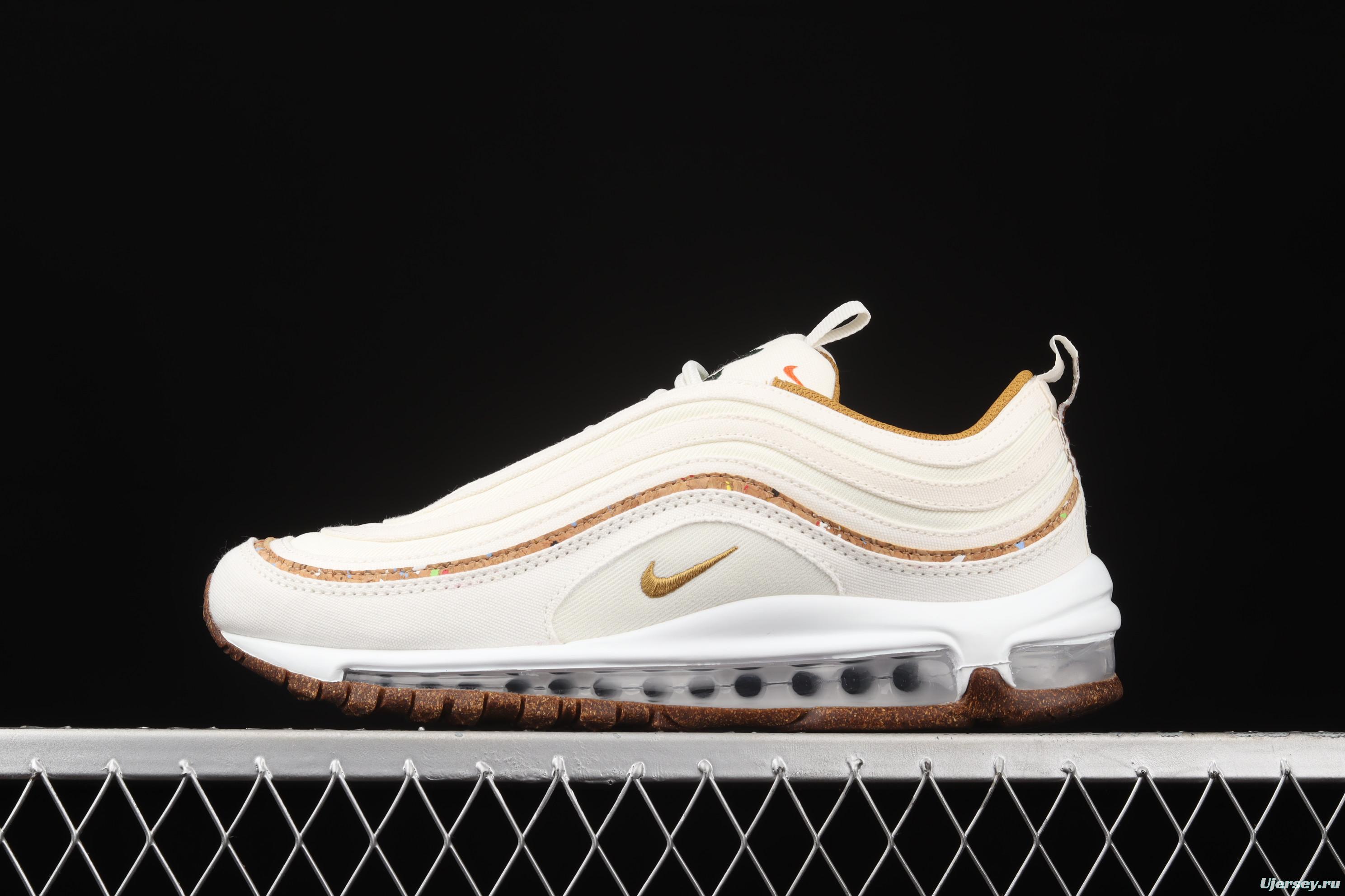 NIKE Air Max 97 SE bullet milk tea embroidered air cushion running shoes DC4012-100